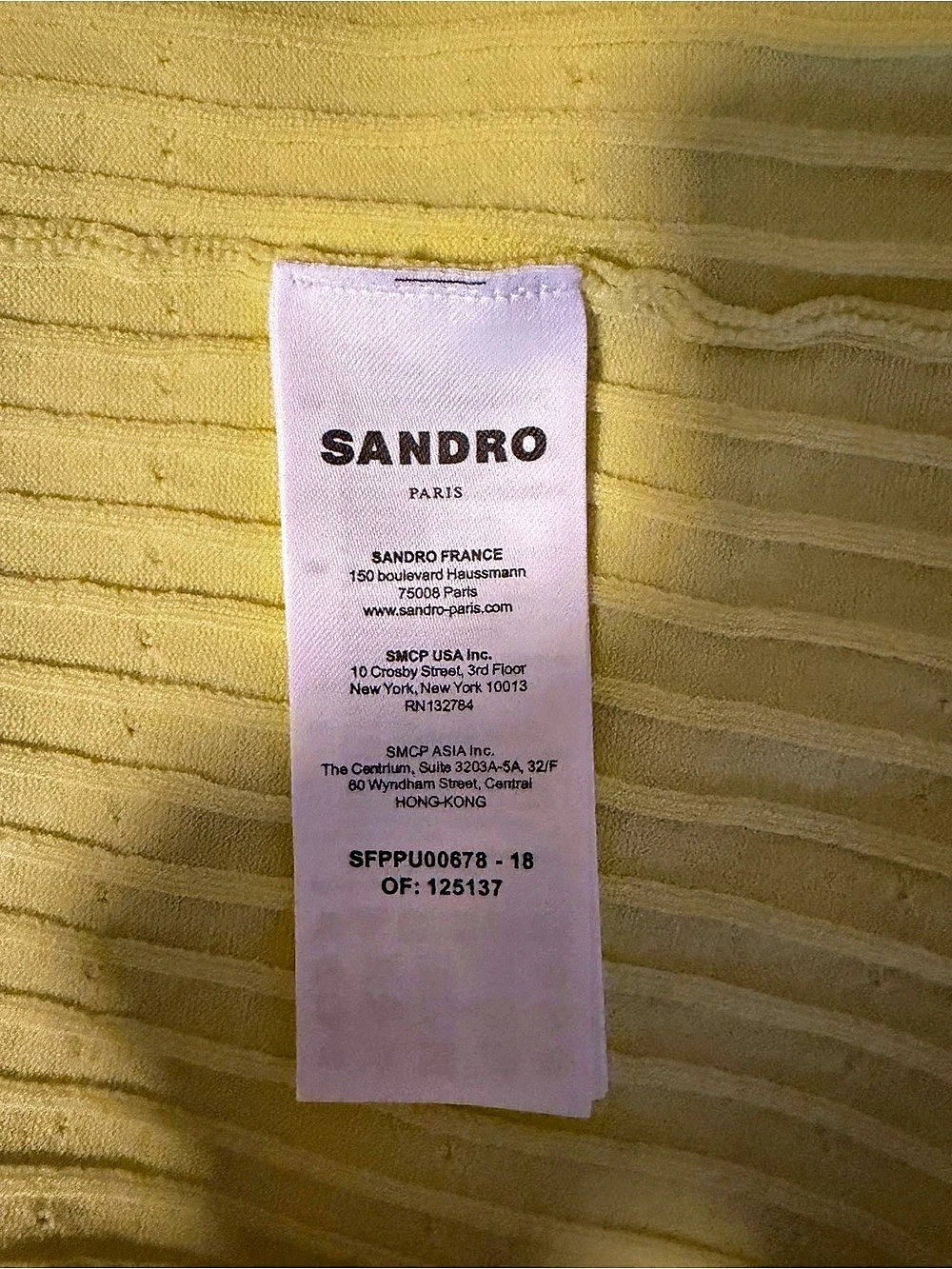 Sandro Ribbed Midi Dress in Yellow Size 3 - Picture 5 of 5